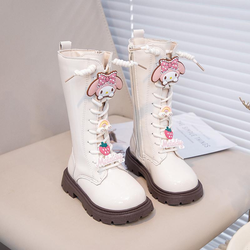 女童靴子公主2024新款皮靴