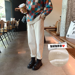 老爹裤 学生加绒靴裤 2023春秋新款 哈伦裤 中大童纯色长裤 女童休闲裤