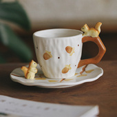 泽滕家咖啡杯碟套装 可爱有趣超萌创意个性 送女友实用礼物陶瓷茶杯