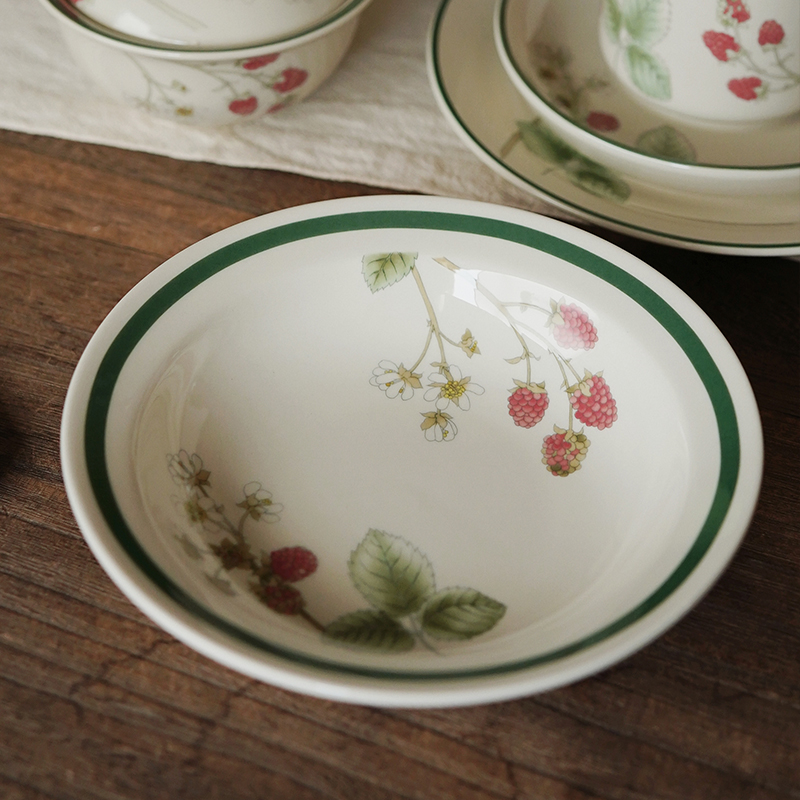 中古红树莓系列精致咖啡杯碟深盘