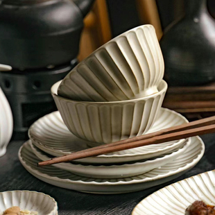 泽滕家米饭碗汤面大碗陶瓷器复古粗陶日式 古风怀旧个人专用高颜值