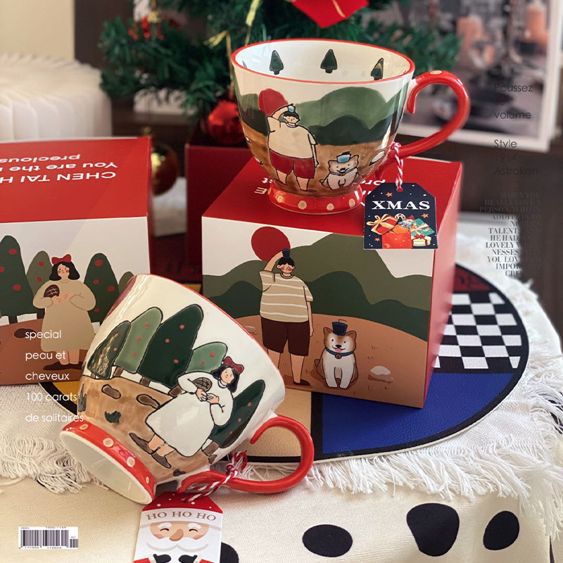 泽滕家治愈系插画情侣对杯