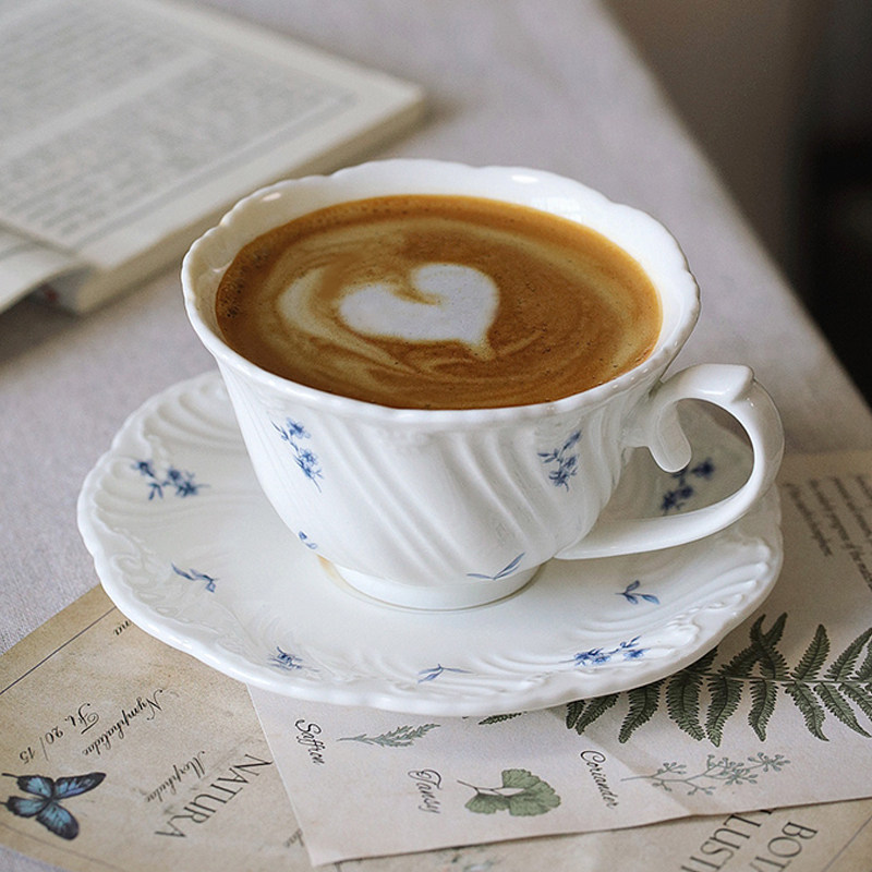 泽滕家咖啡杯碟套装中古法式ins漂亮精致好看的拿铁拉花下午茶杯,餐饮具,咖啡杯,淘宝优惠券,粉丝福利购,淘宝优惠卷