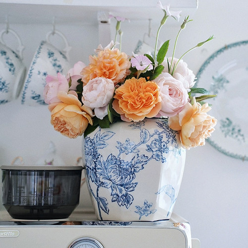 泽滕家居网红青花瓷插花瓶器