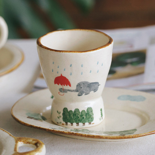 泽滕家可爱马克杯卡通插画手绘