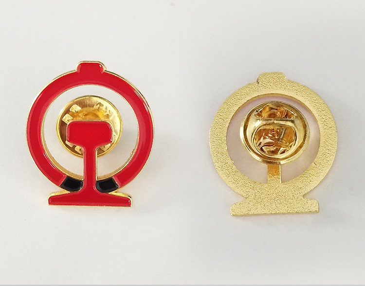 中国铁路制服胸牌金色胸徽路徽男式帽徽女帽徽牌铁路红色标记勋章