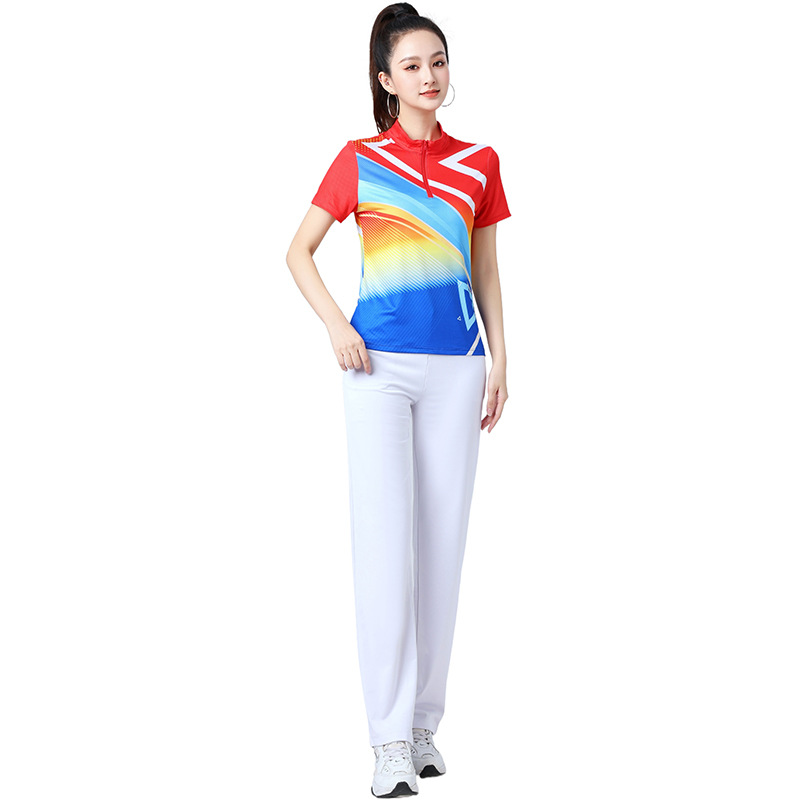 春夏广场舞服装新款套装中老年运动健身跳舞衣服柔力球表演衣服