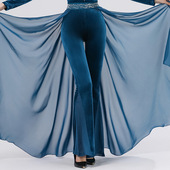 形体礼仪服烫钻腰封腰巾腰带训练服舞蹈服走秀腰纱女星辰步态飘纱