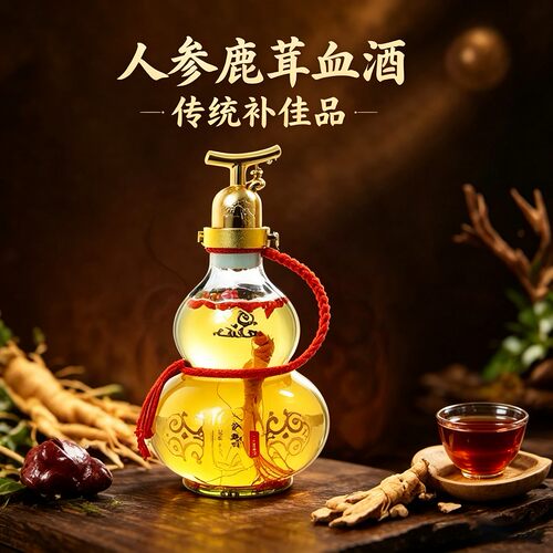 人参鹿茸血酒葫芦人参酒大瓶葫芦酒2.8L35度滋补酒露酒非保健酒