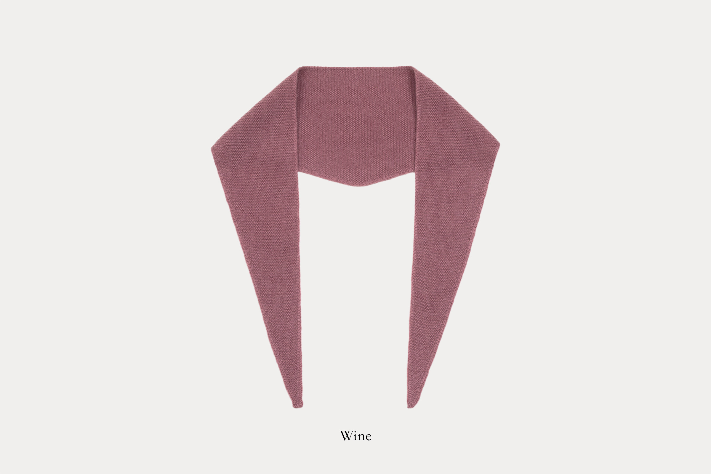 小金象山羊绒100%水溶羊绒5针3根正反目三角可颂围巾Sophie Scarf