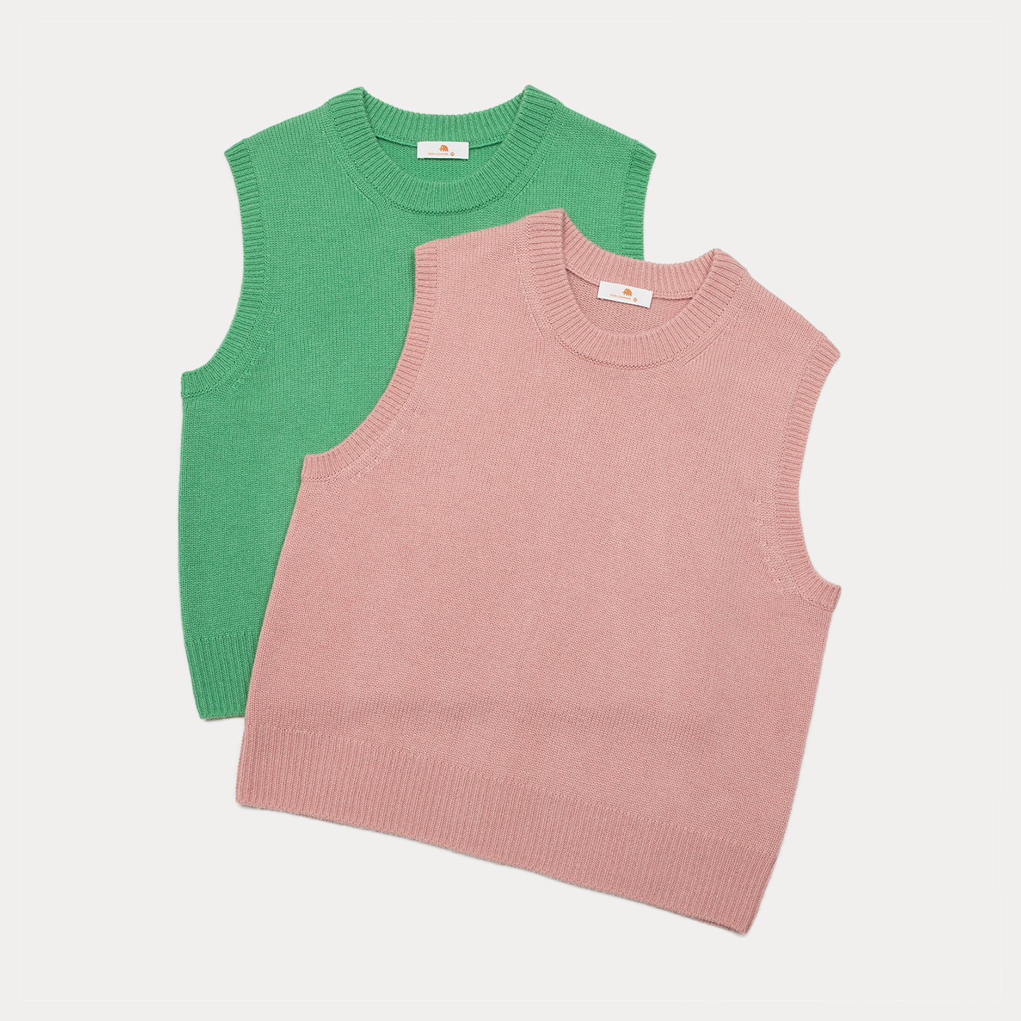 小金象 CASHMERE100% 软糯蓬松女5针4根纱空气感羊绒圆领套头背心