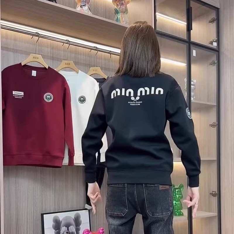 秋冬季男士新款字母印花圆领卫衣