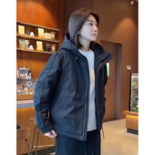 秋冬季 夹克外套 潮牌简约工装 新款 潮流痞帅防风加厚连帽冲锋衣男士