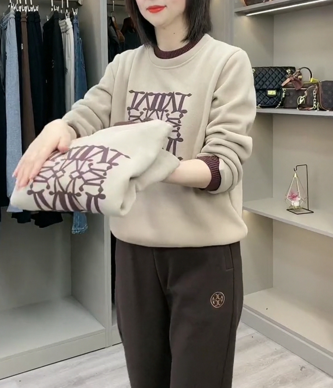 网红同款拼接假两件加绒加厚卫衣女2023冬季新款百搭长袖上衣绒衫