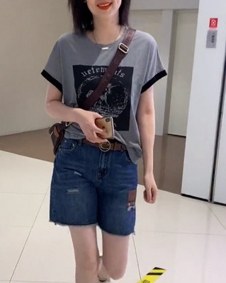 欧货设计感小众独角兽T恤女2025夏新款宽松显瘦百搭短袖体恤上衣