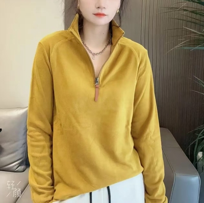 加厚保暖立领双面绒卫衣女上衣潮