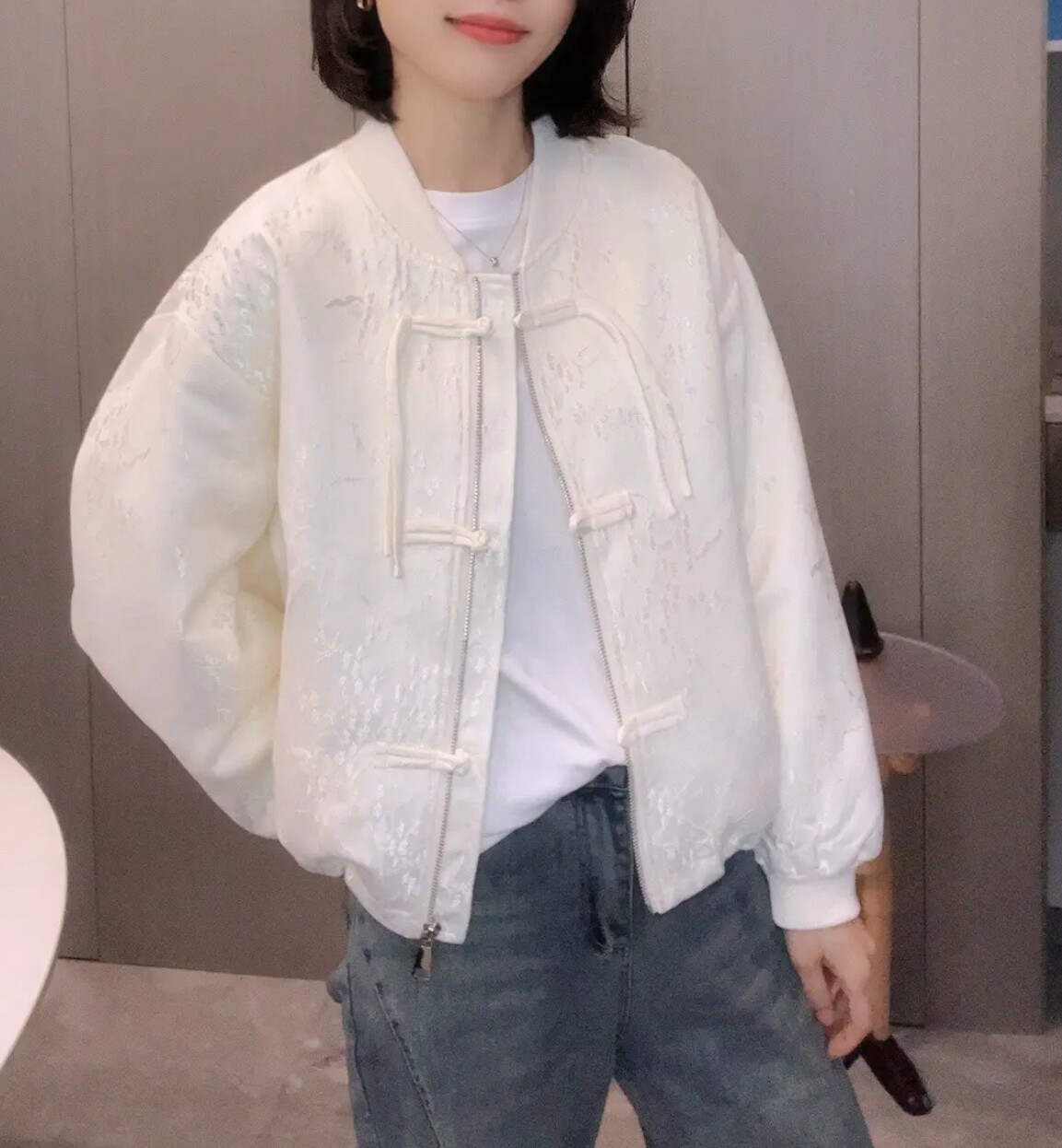 新中式国风盘扣短款外套女2026春新款通勤百搭宽松显瘦棒球服上衣