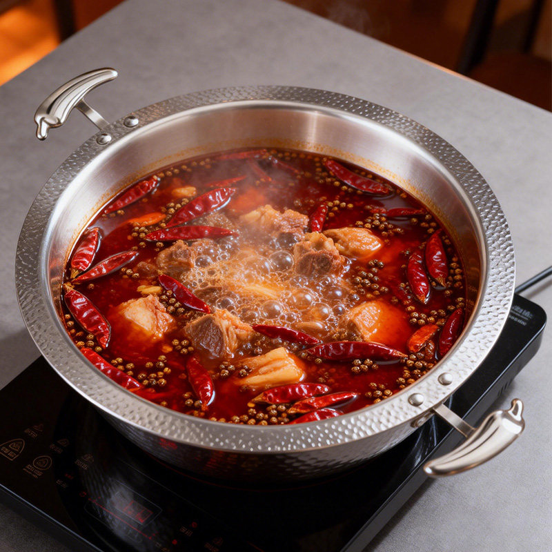 不锈钢火锅锅具三层钢加厚火锅盆商用鸳鸯子母锅圆形家用支持定制