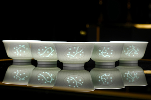 景德镇玲珑釉下彩陶瓷十二星座碗套盒礼品乔迁新居结婚高档轻奢礼