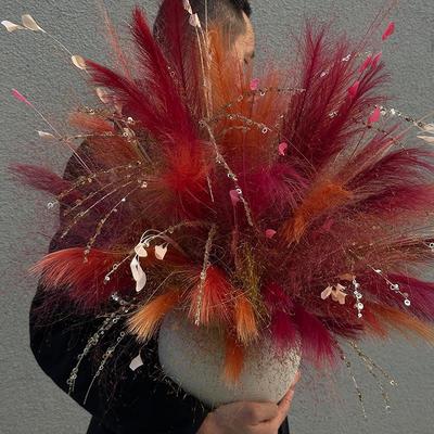 悦木 ins网红花仿真彩色芦苇白日焰火璀璨烟花花艺插花户外美陈