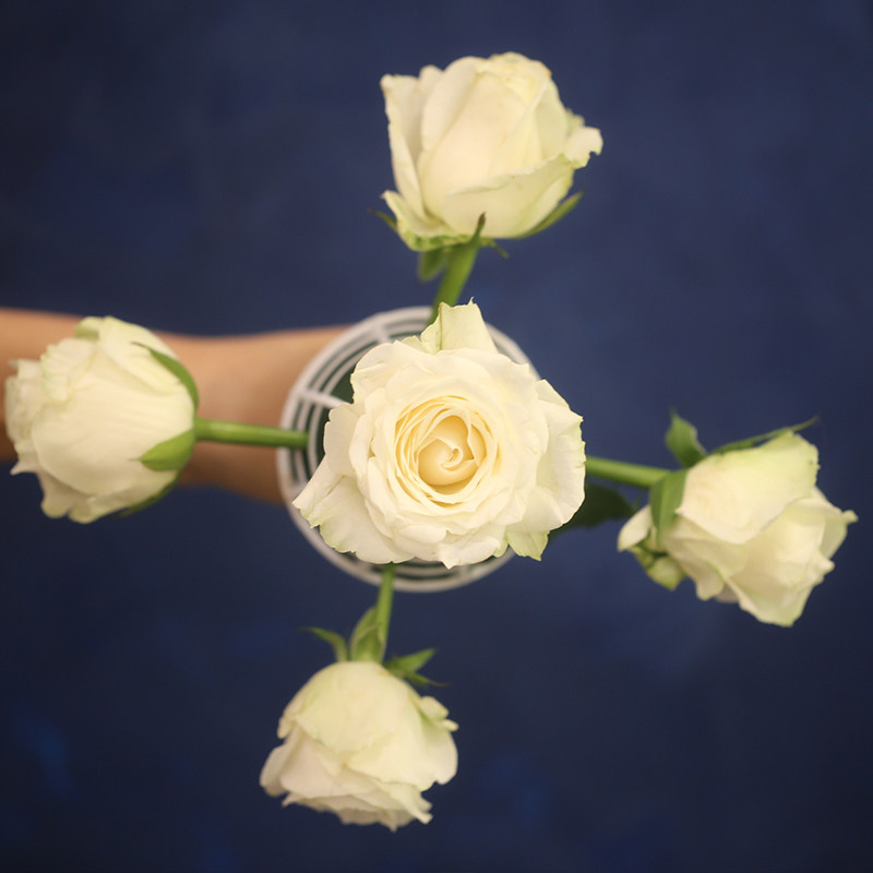 花泥插花盒手捧花托底座花托手捧花泥托纱托边带泥花托新娘手捧花