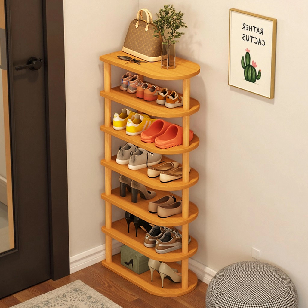 实木分层省空间经济型简易鞋柜