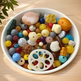 Двухцветное украшение-шарик, плетеный браслет из бисера ручной работы, бусины, акриловый аксессуар, аксессуары, 10мм