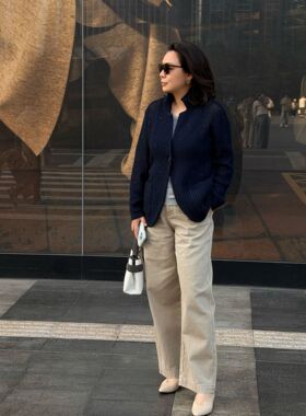 Q姐 静奢系列”薄款静奢“LEM*经典设计高腰直筒牛仔裤 53P053