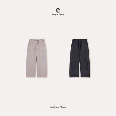 Q姐“暖绒裤”牦牛绒保暖糯叽叽高腰显瘦休闲裤子 52P1821