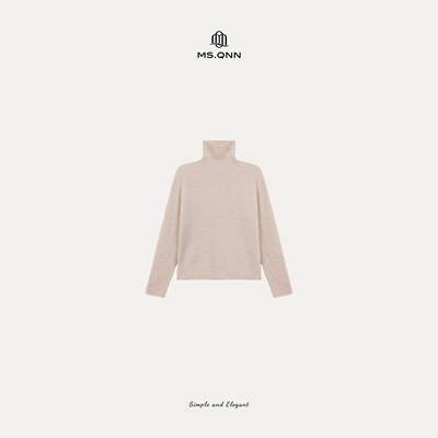 Q姐“王菲款”云朵山羊绒羊毛宽松显瘦百搭针织毛衣 52T1597