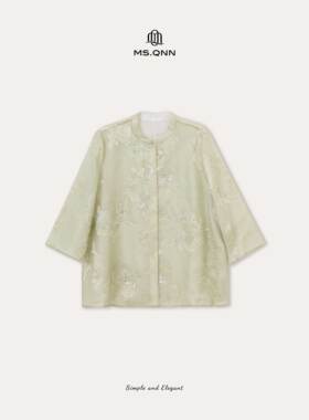 Q姐 中式“东方浪漫”100桑蚕丝高级感重工剪花外套 53C656