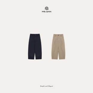 系列设计感高腰宽松加绒弯刀牛仔裤 LEM 52P1711 静奢 Q姐