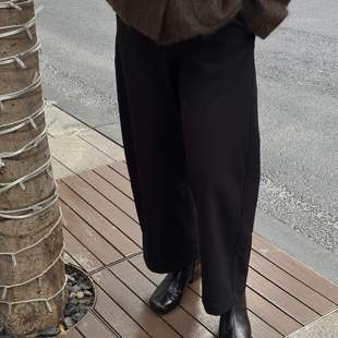 52P1329 加厚绒慵懒风设计感宽松显瘦休闲裤 Q姐 都市JI简