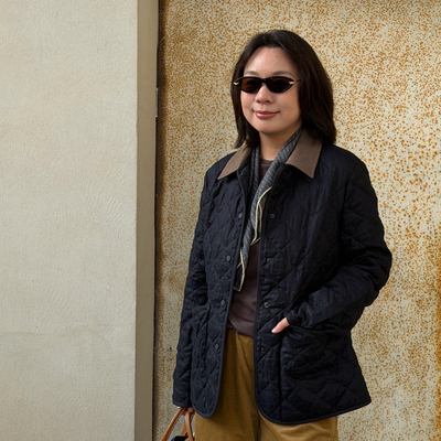 Q姐“鼎奢质感”法国雨露亚麻羽绒服90白鹅绒夹克外套 52C978