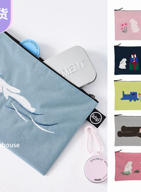 韩国代购KBP零钱包收纳包kittybunnypony化妆包便携可爱卡通刺绣S