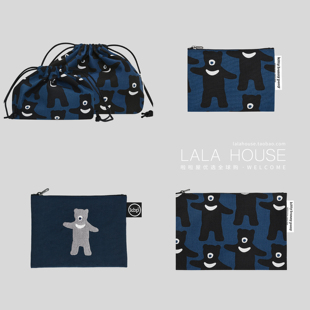 韩国KBP化妆包收纳包便携ins小众2025新款可爱小熊Baby Boy Bear