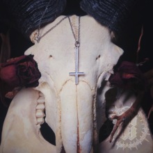 【Satanist】羊角之誓 复古暗黑哥特倒十字架纯银吊坠项链 925银