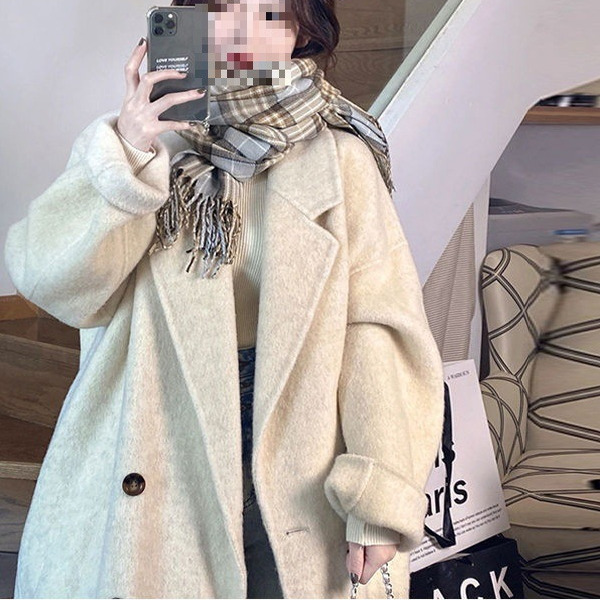 毛呢女款外套港风慵懒呢子大衣