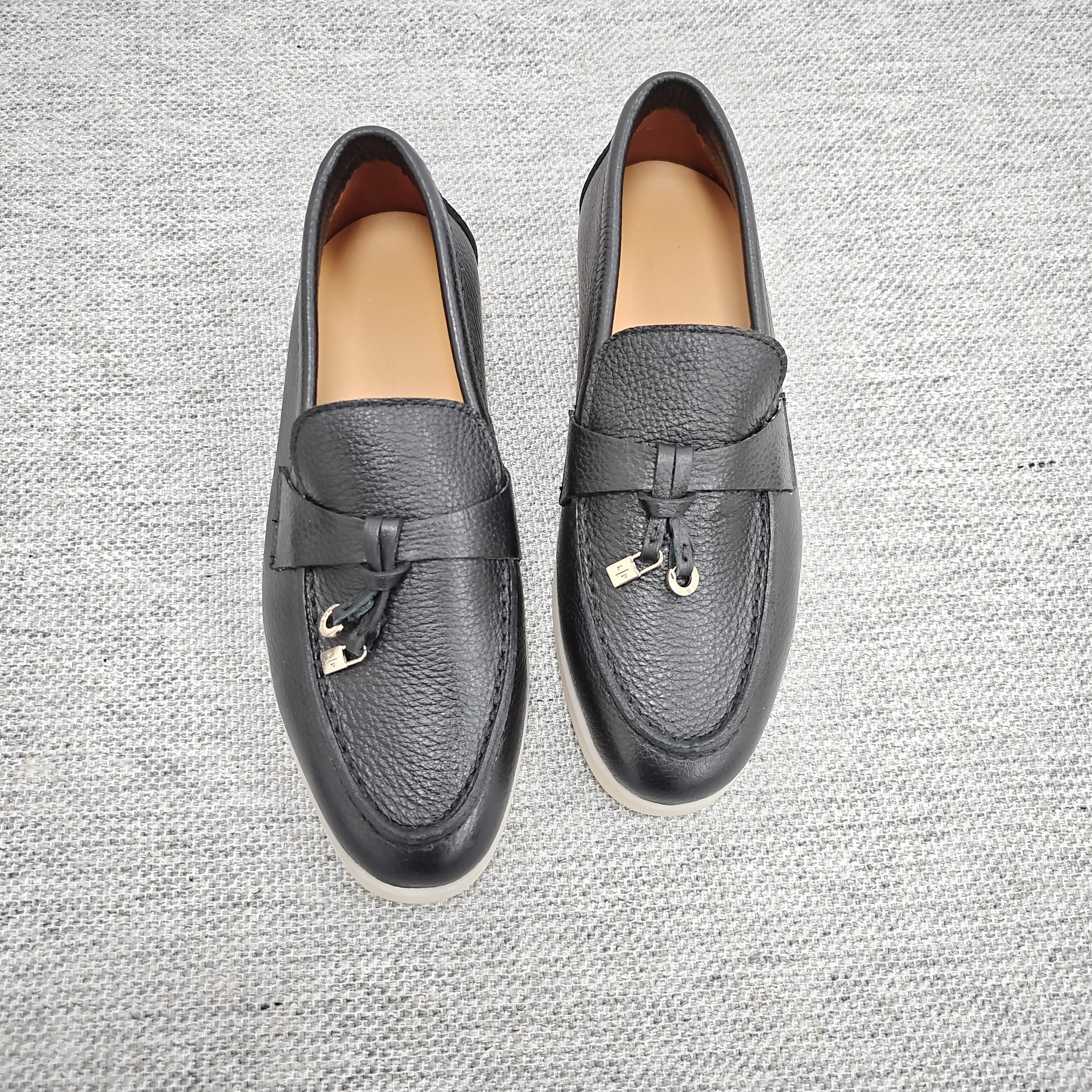 2026春季新款真皮女乐福鞋流苏扣一脚蹬懒人豆豆鞋平底单鞋女,女鞋,乐福鞋（豆豆鞋）,淘宝优惠券,粉丝福利购,淘宝优惠卷