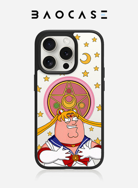 BAOCASE恶搞之家皮特Peter美少女战士兼容适用于苹果iPhone15/14/13/12/Pro/Max磁吸透明亚克力黑框手机保护
