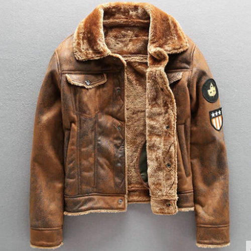 皮毛一体夹克加厚保暖宽松羊羔绒