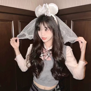 迪士尼米妮米奇星黛露发箍琳娜贝儿兔耳朵头箍生日发箍乐园头饰