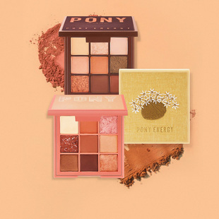 PONY ENERGY佩琪妮倾慕丝绒九色眼影盘持久显色细腻学生哑光亮片