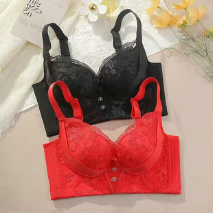 小胸精油水袋丰胸按摩四分之三杯聚拢文胸五排扣收副乳调整型内衣