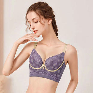 四分之三小胸聚拢按摩丰胸精油水袋文胸薄杯五扣调整型内衣女正品