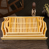 长方形托盘竹编制品饺子盘茶杯茶具实木端盘日式 仿古面包篮馒头筐