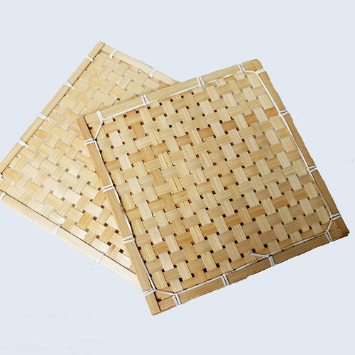 竹制品竹块网片装饰茶筛子幼儿园