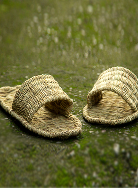 手工拖鞋全麻凉鞋夏季编织草鞋男款复古日式天然居家室内一字拖女