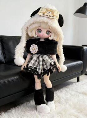 黑白熊猫8分bjdob11娃衣套装11-17厘兽仔潘妮阿巳体邦倪兔ymy衣服