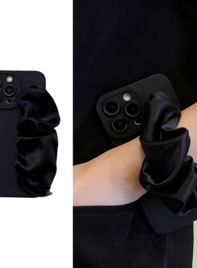 iQOO适用neo10手机壳Z10 Z9turbo丝巾手腕带Neo9sPro弹力13背带12挂绳Z8Z7Z6斜挎Neo8 7 6 5se黑色Neo9松紧Z5